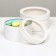 Set 2 in 1 round boxes "white" with a window, 21 x 11 - 18 x 10 cm
