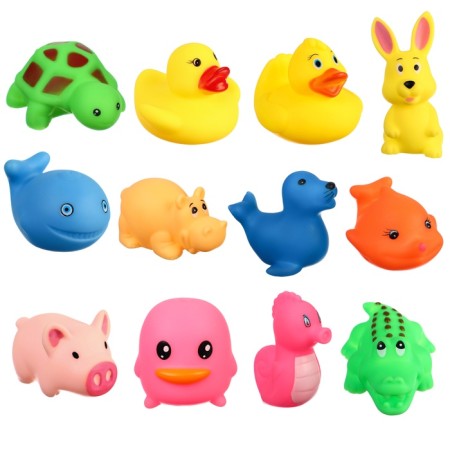 A set of rubber toys for the bath "Babies", with a squeak, 12 pcs, crumb I-30