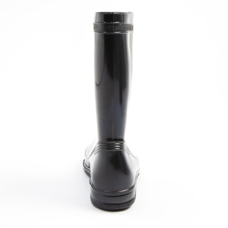 Women's boots, black color, size 39, PVC-2