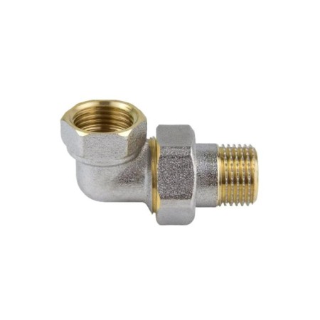 Aquasfera connector 9015-01, American, corner, 1/2 ", internal/outer, nickel. Brass
