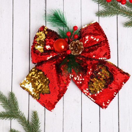 Christmas tree decoration "Bant Modern" 20x22 cm, red