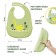 Blooper for feeding "dinosaur" silicone with pocket, green color