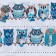 Bed linen 2 joint venture. Vasilisa owl 175x215, 200x220, 70x70 cm - 2 pcs.