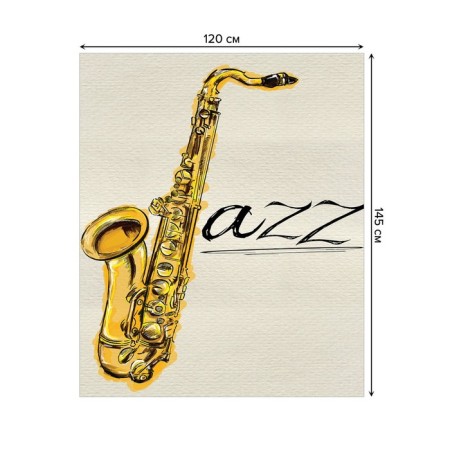 The tablecloth “Jazz is everywhere”, rectangular, Saten, size 120x145 cm-1