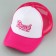 Women's cap with a grid Beach, pink color, rr 56