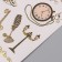 Photo album 25 sheets (stickers+rings) "Classic" embossing gold 19x27x3 cm