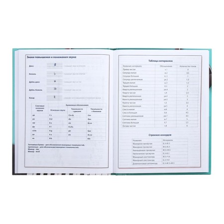 Diary for the music school "Musical pause", cover coated cardboard, two -tone block, 48 sheets-10