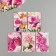 Cardboard "watercolor flowers" set 10 pcs (5 types) 4x6 cm