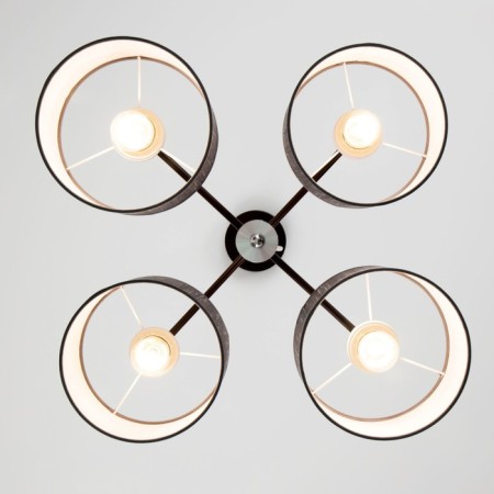 Suspended chandelier Citilux "Form" CL428241, 44x44x32 cm, 4x60W, E27, brown color-12