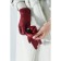 Gloves are female, dimensionless, without insulation, burgundy color