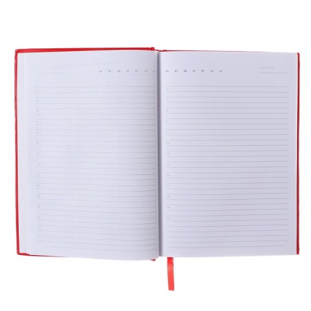Leduced Diary A5, 160 sheets, Attomex. Orion, solid boumvinyl cover with foam rubber, liesse, block 70 g/m2, red-6