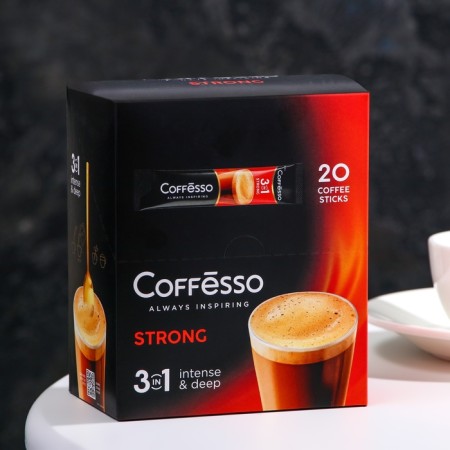 Coffesso coffee drink "Soluble coffee Strong 3B1". 15 g