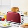 Toster KitFort KT-2036-1, 950 W, 8 fry modes, 2 toasts, display, red