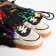 Back for shoes on the lace, black/multi -colored color