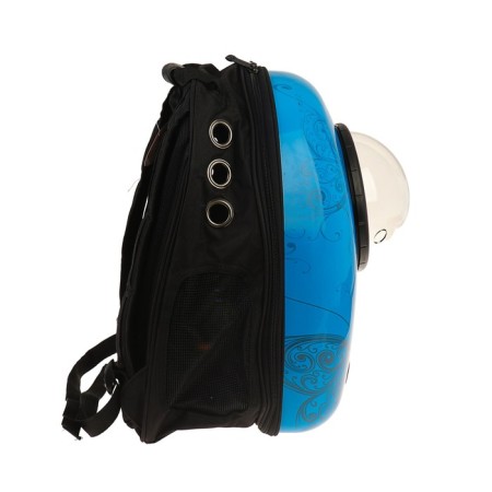 A backpack for carrying animals "Butterfly", with a viewing window, 32 x 26 x 44 cm, blue-6