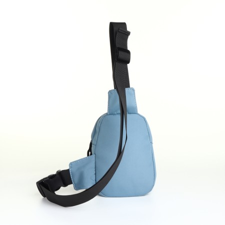 Women's sling bag from textiles, blue color-2