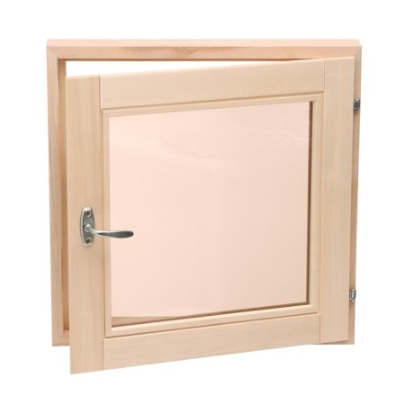 Window, 50 × 50cm, single -chamber double -glazed window, linden bronze-1