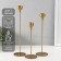 Summary Metal "Ball with faces" Dark gold d = 2 cm, set 3 pcs h = 32 cm, 27 cm, 22 cm