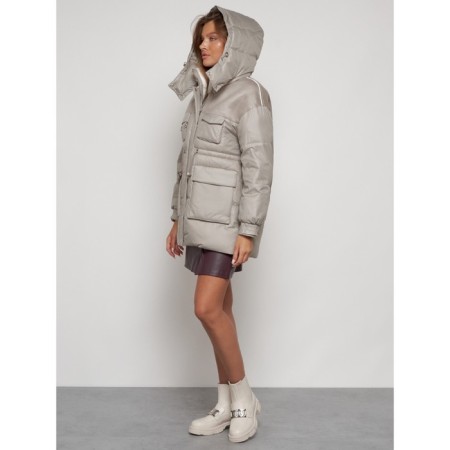 Winter jacket, size 42, light brown color-5