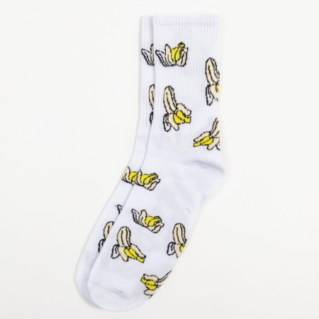 Male socks "Banans" size 41-44 (27-29 cm), white color-1