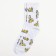 Male socks "Banans" size 41-44 (27-29 cm), white color