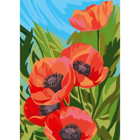 Diamond mosaic with full filling on the canvas "Maki", 15 x 21 cm-1