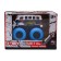 Inertial bus Die-Cast Funky Toys, on all-wheel drive with blue wheels, 14.5 cm