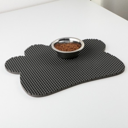 Rug for a bowl and a “foot” tray, gray, 33.3x42.5 cm-3