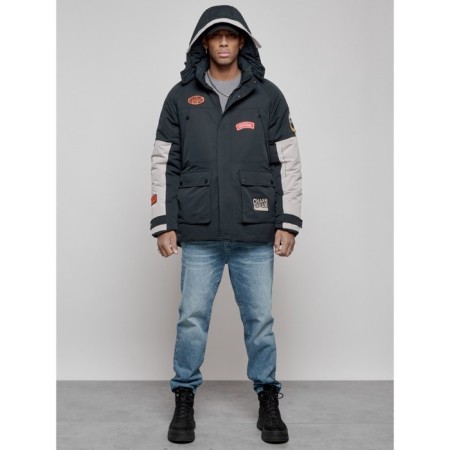 Male Winter jacket, size 48, dark blue color-5