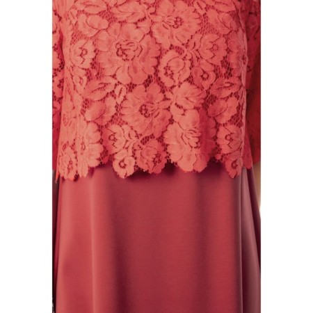 Female dress, size 42, coral color-4