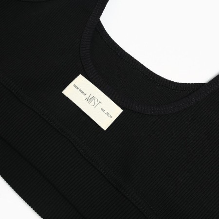 Top female shortened Mist Old School size 48, black color-6
