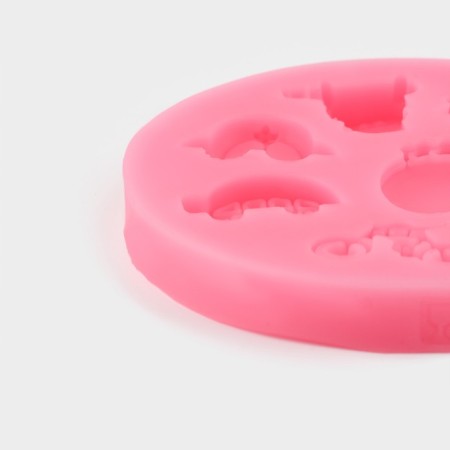 Mold "Children's machines", silicone, d = 10 cm, color mix-3