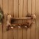 The shelf is burned, 3 hooks, 43 × 27 × 17 cm