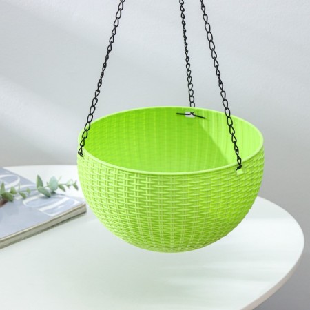 Plastic puff for flowers suspended with an internal pallet, 2.7 l, color mix-3