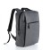 Male backpack on a zipper, 2 external pockets, with USB, gray color
