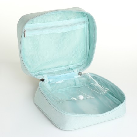 Cosmetic bag with lightning, blue color-2