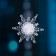 LED toy on Velcro "Snowflake" 11 cm, batteries Lr44x3, glow of multi