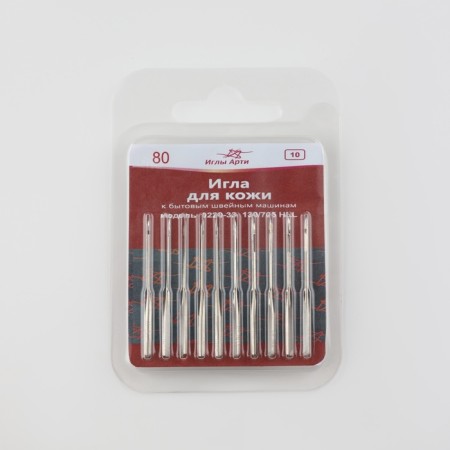 Needles for household sewing machines, for skin, No. 80, 10 pcs-3