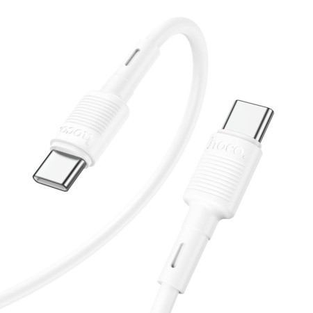 Hoco X83, Type-C cable-Type-C, 60 W, 3 A, 1 m, data transfer, PVC, White