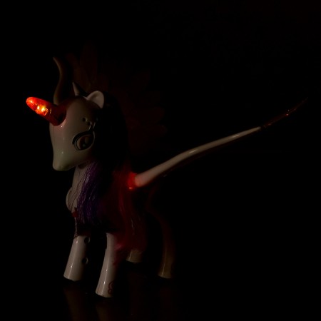 Musical toy "Unicorn", with light and sound, waves wings, white color-7