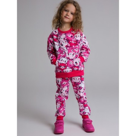 Set for girls: sweatshirt, trousers, height 104 cm-1