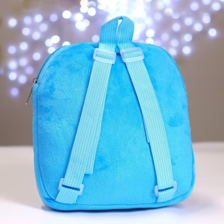 Baby plush backpack for the girl "Bunny White" with sequins, 26 × 24 cm, for the New Year-4
