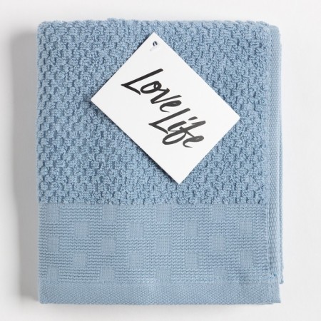 Terry towel Lovelife Melody 33x70 ± 3 cm, blue color-4