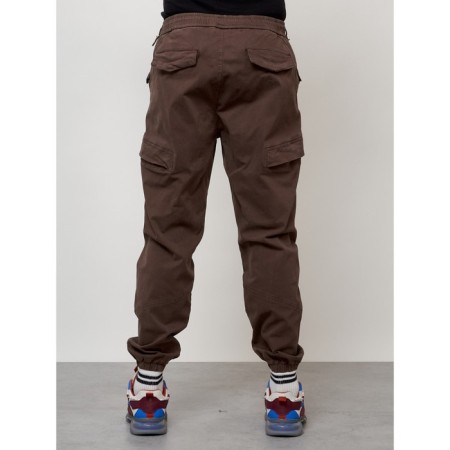 Cargo jeans men, size 56, brown color-6