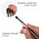 Premium makeup brush, 17 cm, black color