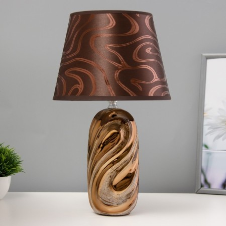 Dominica table lamp E14 40W chocolate-gold 22.5x22.5x40cm