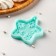 Silicone Mold "Star", 7.4 × 7 × 0.8 cm, turquoise color