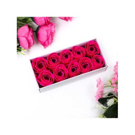 Soap roses, fuchsia, set of 10 pcs.-11