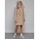 Coat insulated winter female, size 44, color light brown