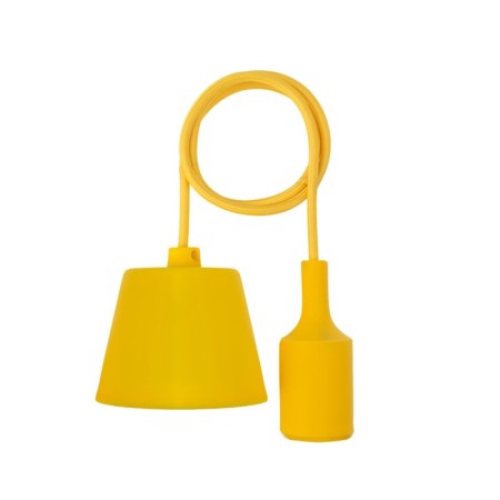 Cartridge E27 Silicone with a cord 1 m yellow rexant-3